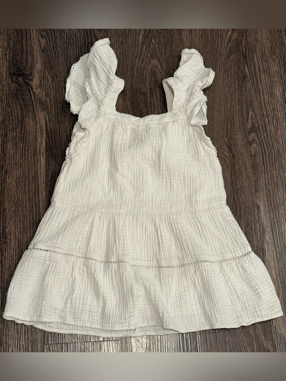Cat & Jack White Ruffled Tiered Girls' Skirted Bottom